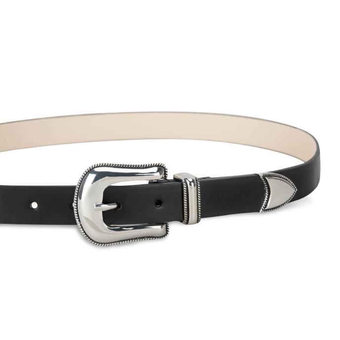 totes® Ladies Western Style Belt Black Extra Image 3